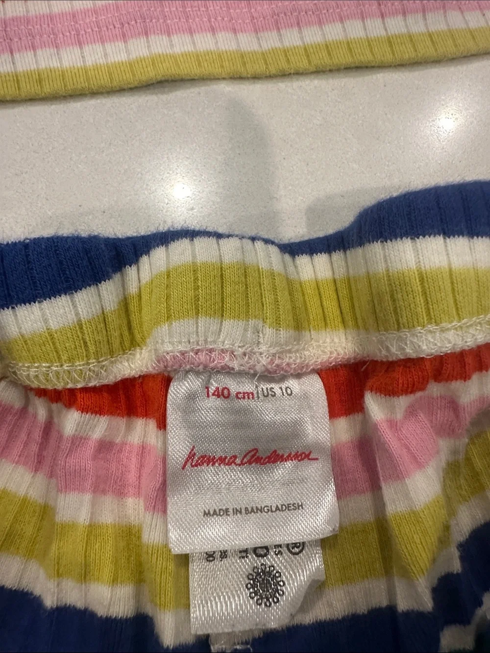 Hanna Andersson Rainbow Stripe Tank & Shorts Set - Pink Yellow Blue